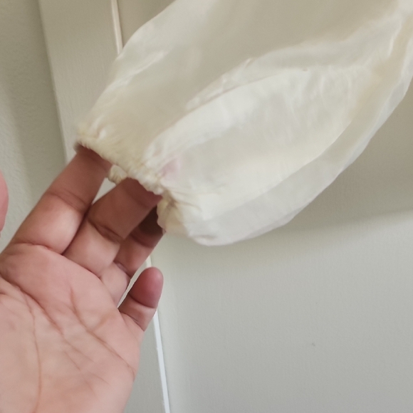 Jason Wu Cream Ruffle Long Sleeve Blouse - Picture 6 of 10